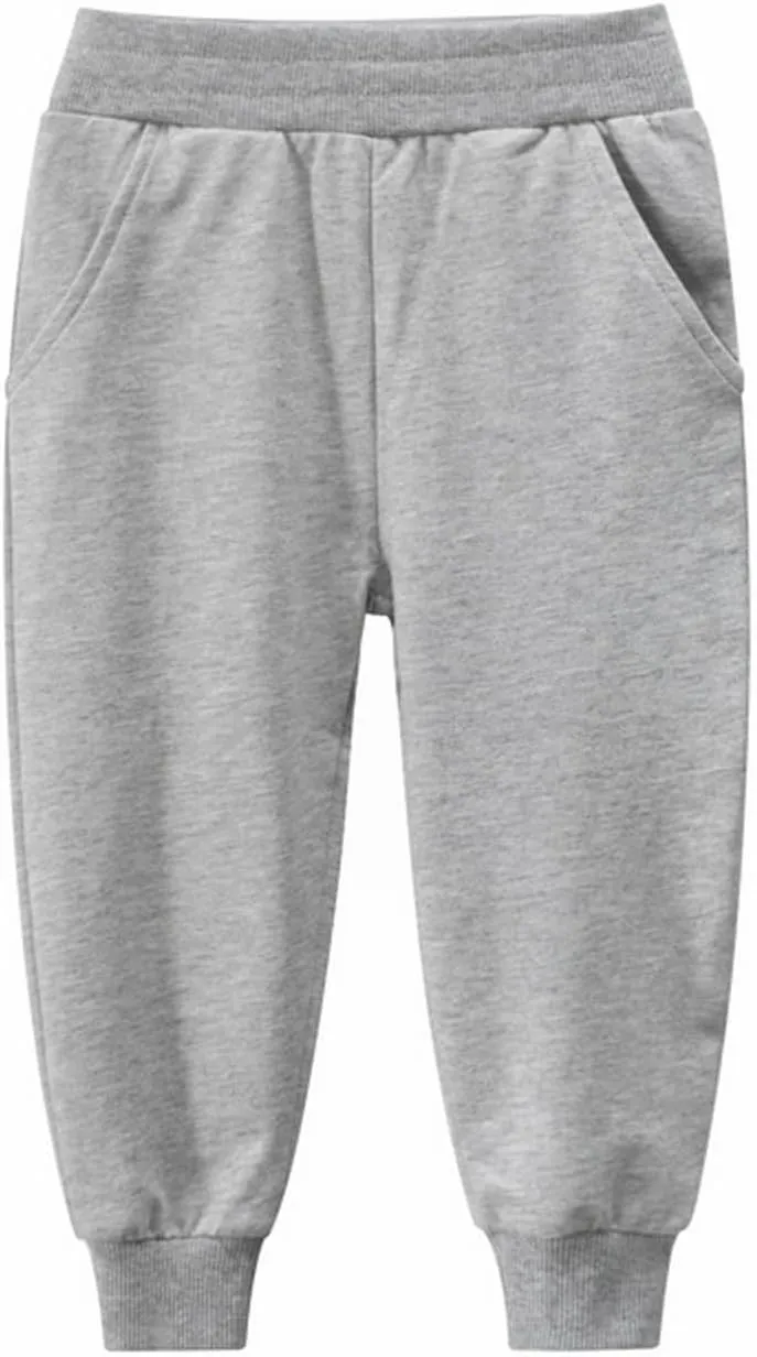 Kids Girls Boys Joggers Pants Sweatpants Elastic Waist Casual Jogging Trousers Bottom Pocket