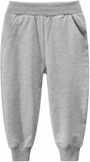 Kids Girls Boys Joggers Pants Sweatpants Elastic Waist Casual Jogging Trousers Bottom Pocket