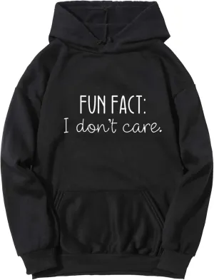 Ladies Women's Letter Graphic Hooded Print Round Neck Long Sleeve Sweatshirt Tops Sweater with Back Zipper