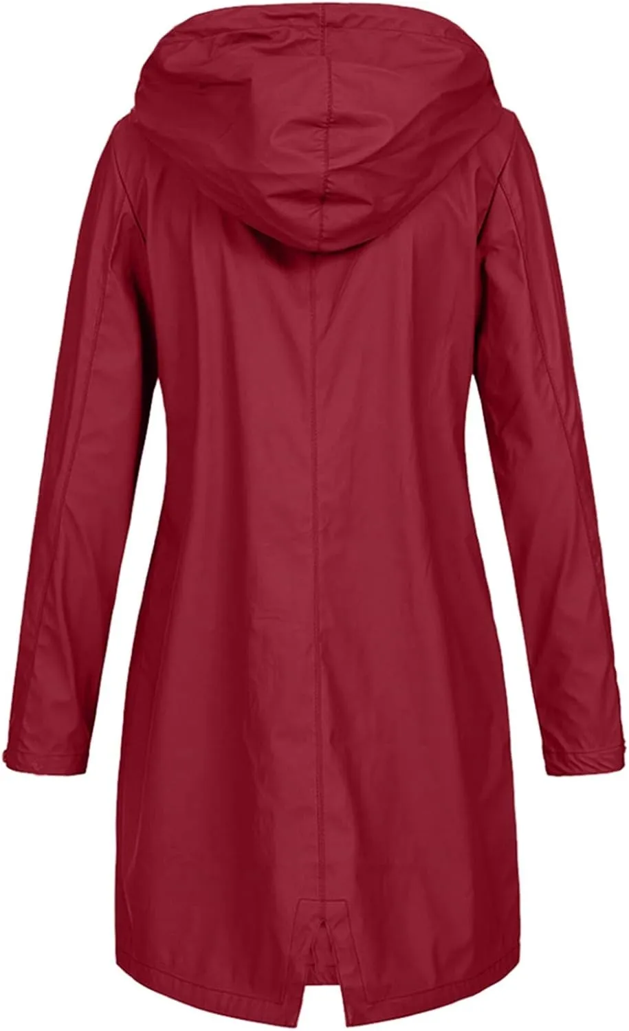 LCMTWX Womens Fleece Lined Raincoat Slim Casual Thicker Fashion Women's Coat Hooded Trench Coats Rain Jacket Womens With