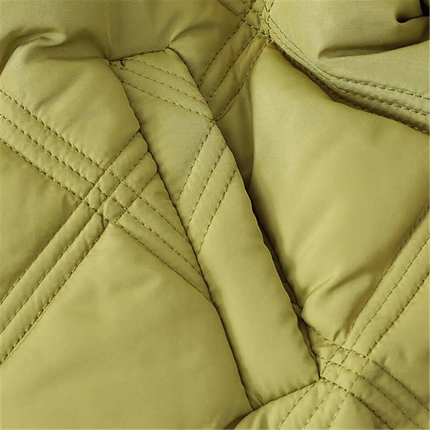 lcziwo Quilted Jackets for Women Lightweight down Puffer Jacket Diamond Plaid Ribbed Collar Warm Winter Coat Outerwear