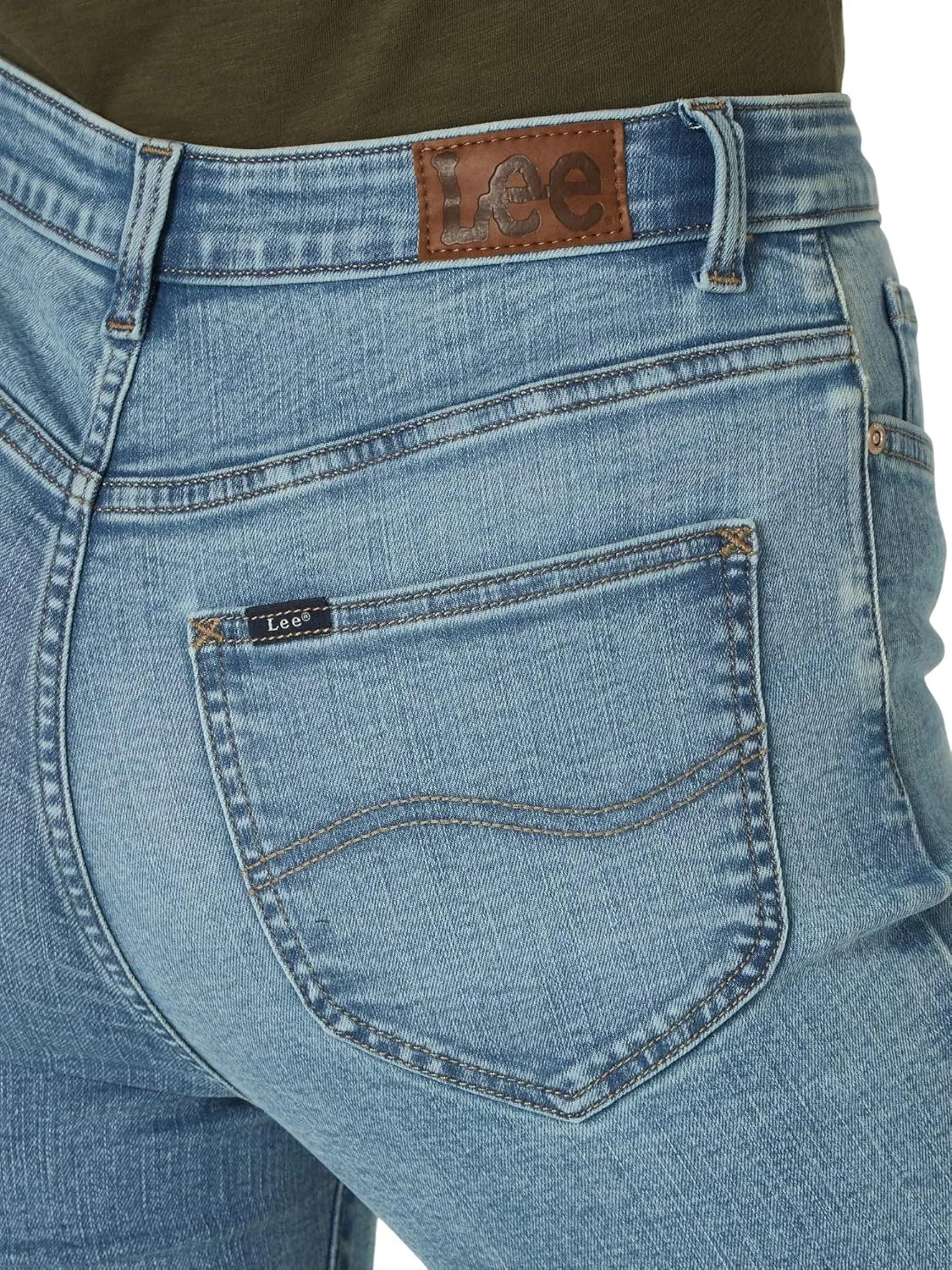 Lee Women's Slim Fit High Rise with Button Fly & Released Hem Jean