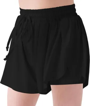 LETAOTAO Girls Athletic Shorts Kids Gym Running Biker Shorts for Teen with Liner 2-in-1 Running,Active