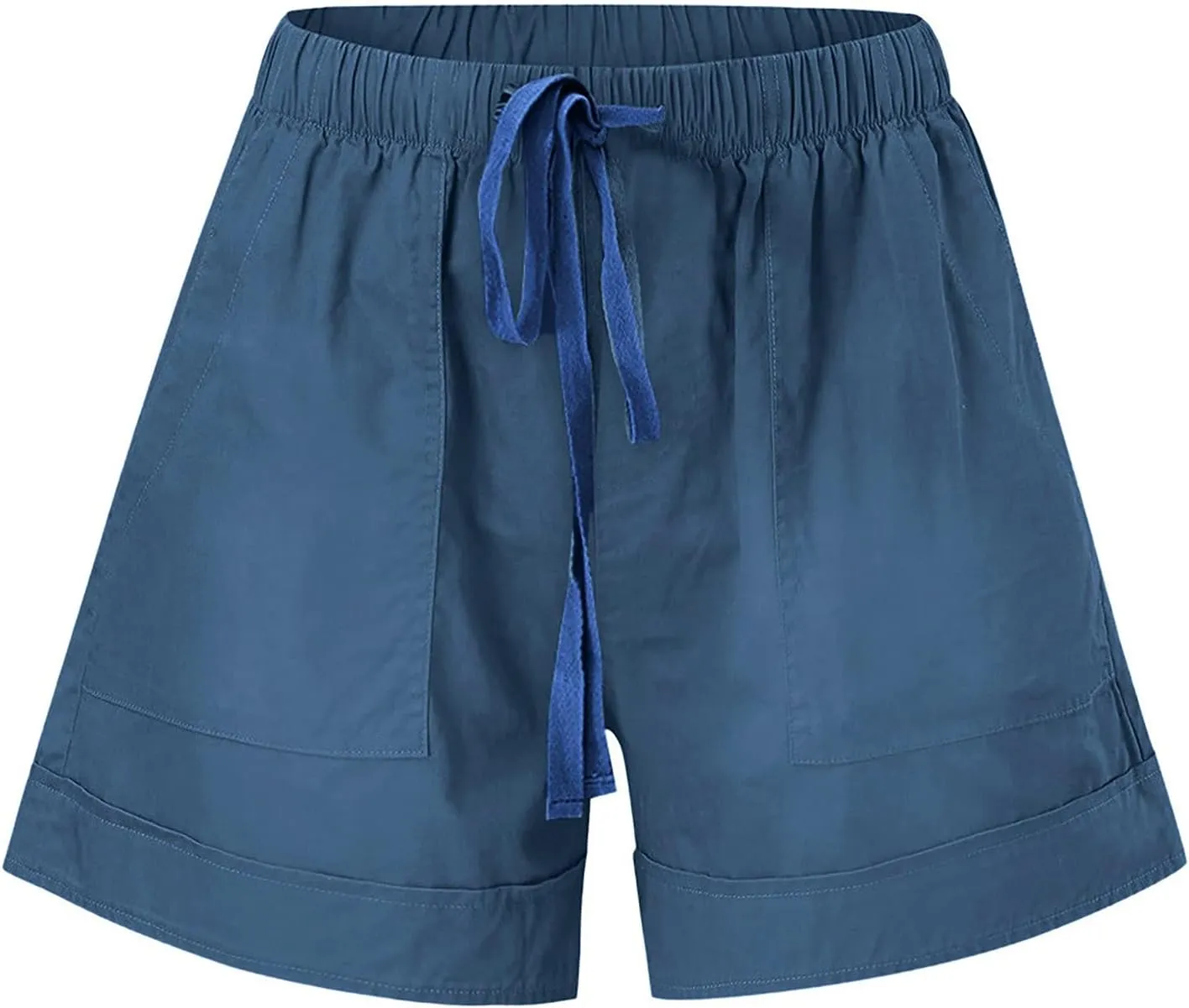Linen Shorts for Women Casual Summer Summer Shorts Beach Holiday Stylish Drawstring Lounge Shorts with Pockets