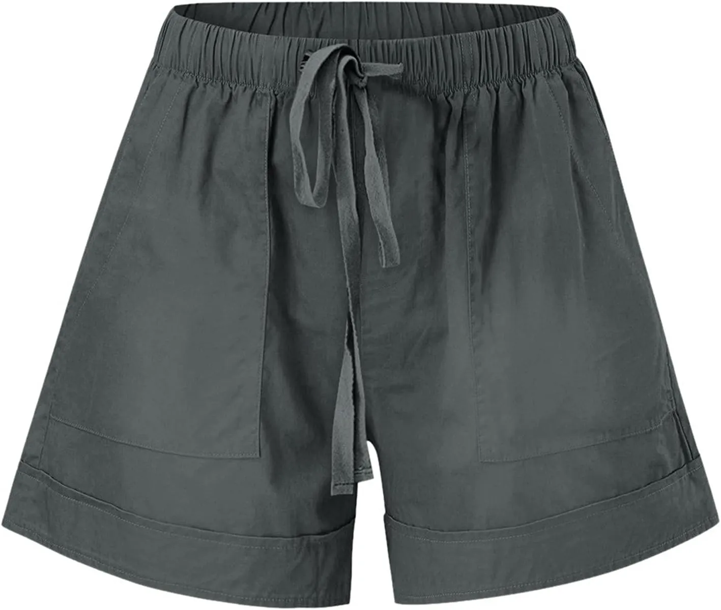 Linen Shorts for Women Casual Summer Summer Shorts Beach Holiday Stylish Drawstring Lounge Shorts with Pockets