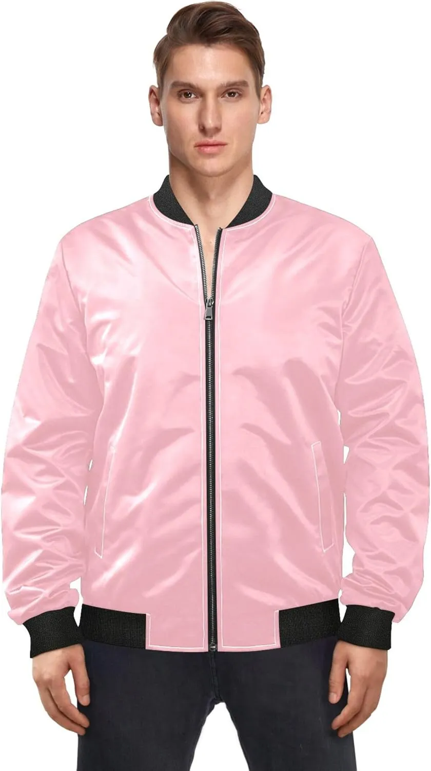 linqin Light Peach Mens Jackets Lightweight Windbreaker Jacket Outer Shell Jacket Men Pockets