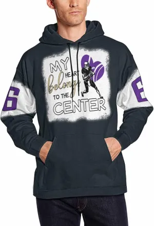 M YESCUSTOM Custom Hoodie Personalized Football Mom Embroidered Hoodies Sweatshirt for Men Women Design Your Own Name Number