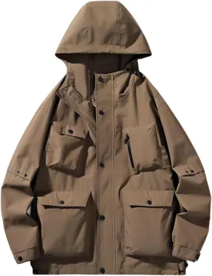 Men Women Oversized Rain Jackets Waterproof Windbreaker 2024 Unisex Hooded Raincoat for Outdoor Hiking Mountaineering