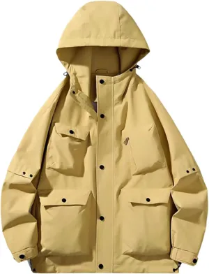 Men Women Oversized Rain Jackets Waterproof Windbreaker 2024 Unisex Hooded Raincoat for Outdoor Hiking Mountaineering