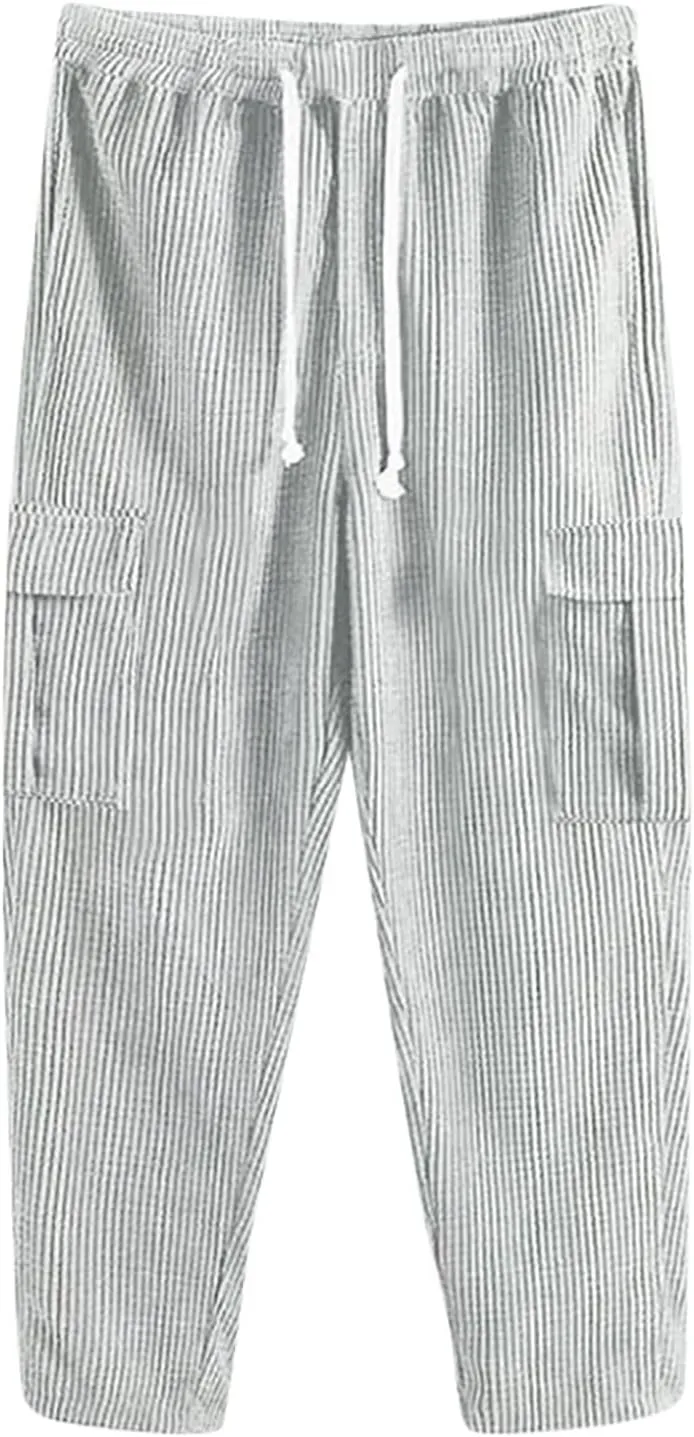 Mens Cargo Sweatpants Relaxed Tooling Multi-pocket Men's Color Men's pants Hiking Sweatpants Casual Athletic Jogger