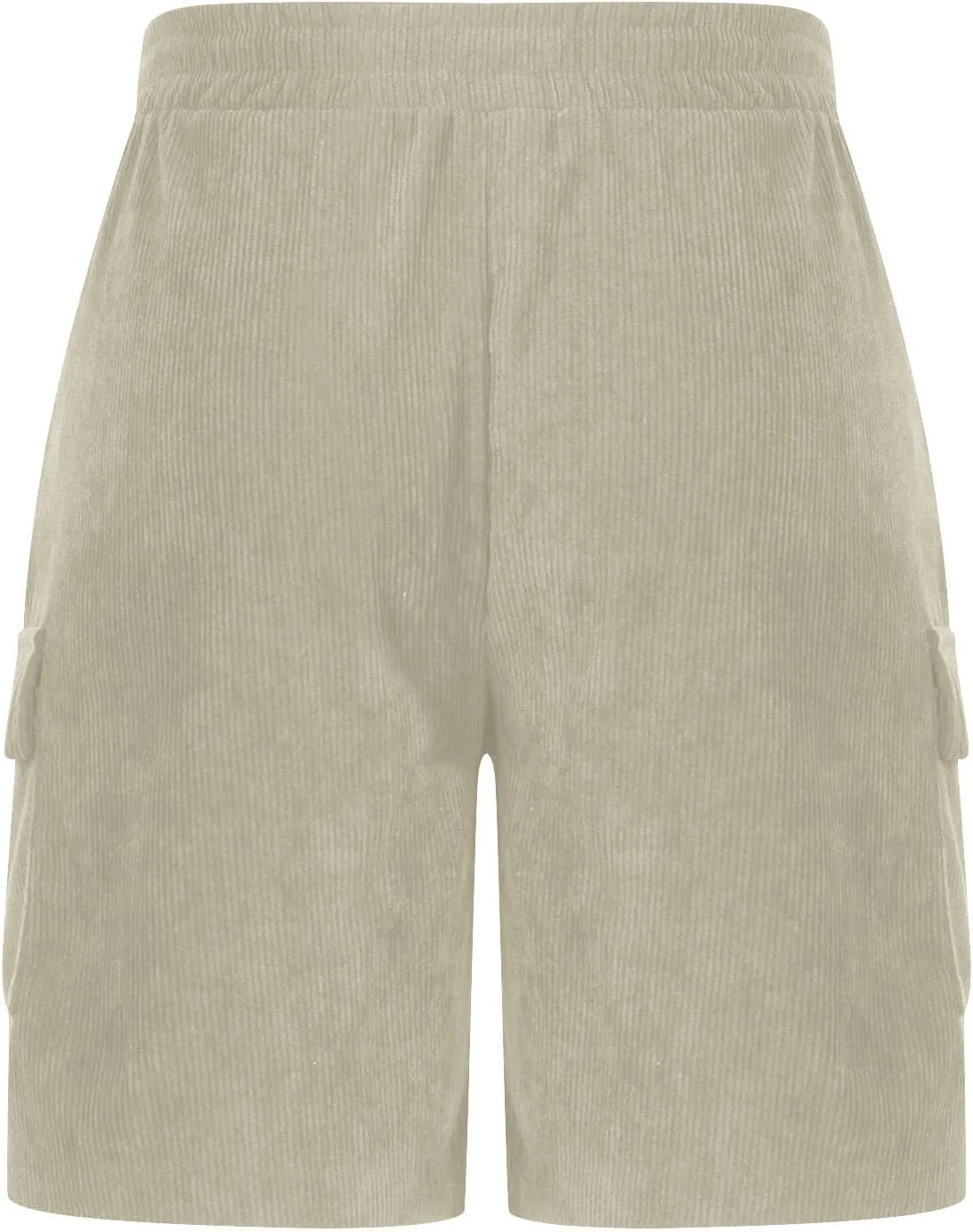 Men's Corduroy Shorts Casual Active Track Shorts Workout Outdoor Fashion Drawstring Lounge Shorts with Pockets
