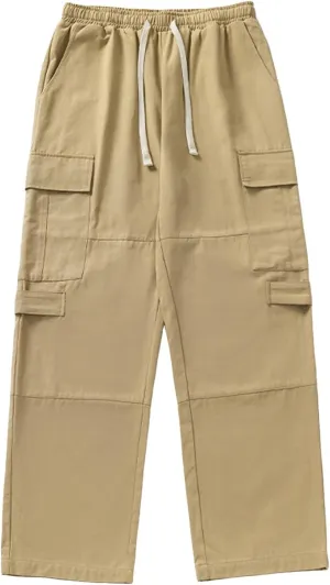 Men's Cotton Cargo Pants Multi-Pocket Trousers for Trekking Elastic Men's Pants Men's Twill Relaxed Fit Cargo Pant