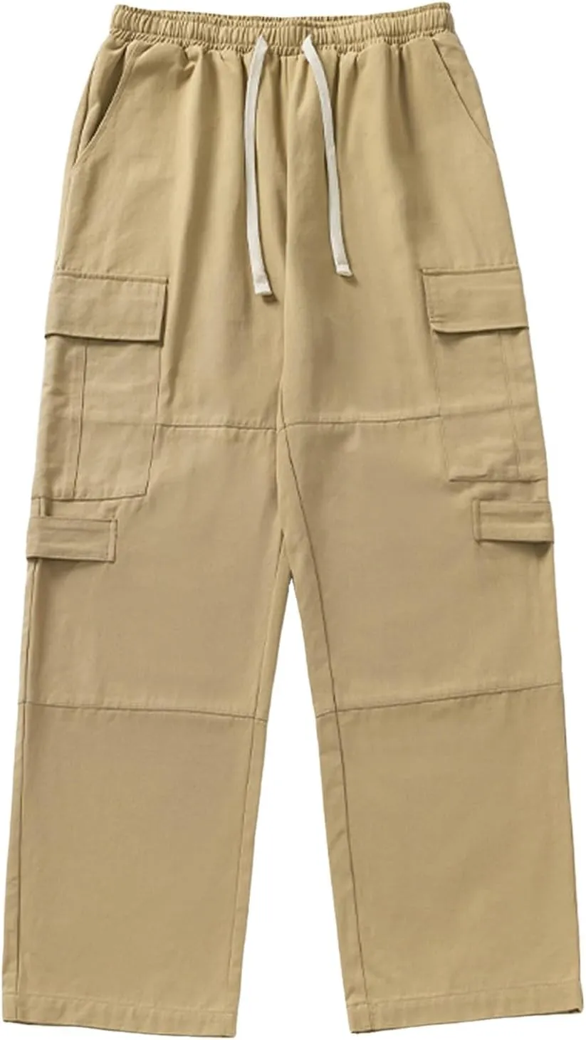Men's Cotton Cargo Pants Multi-Pocket Trousers for Trekking Elastic Men's Pants Men's Twill Relaxed Fit Cargo Pant