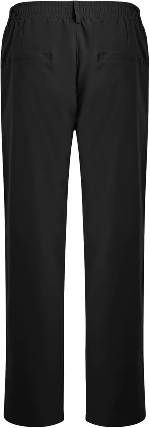Mens Golf Jogger Pants Stretch Straight Leg Botton Dress Pants Casual Relaxed Fit Business Work Pants Pockets