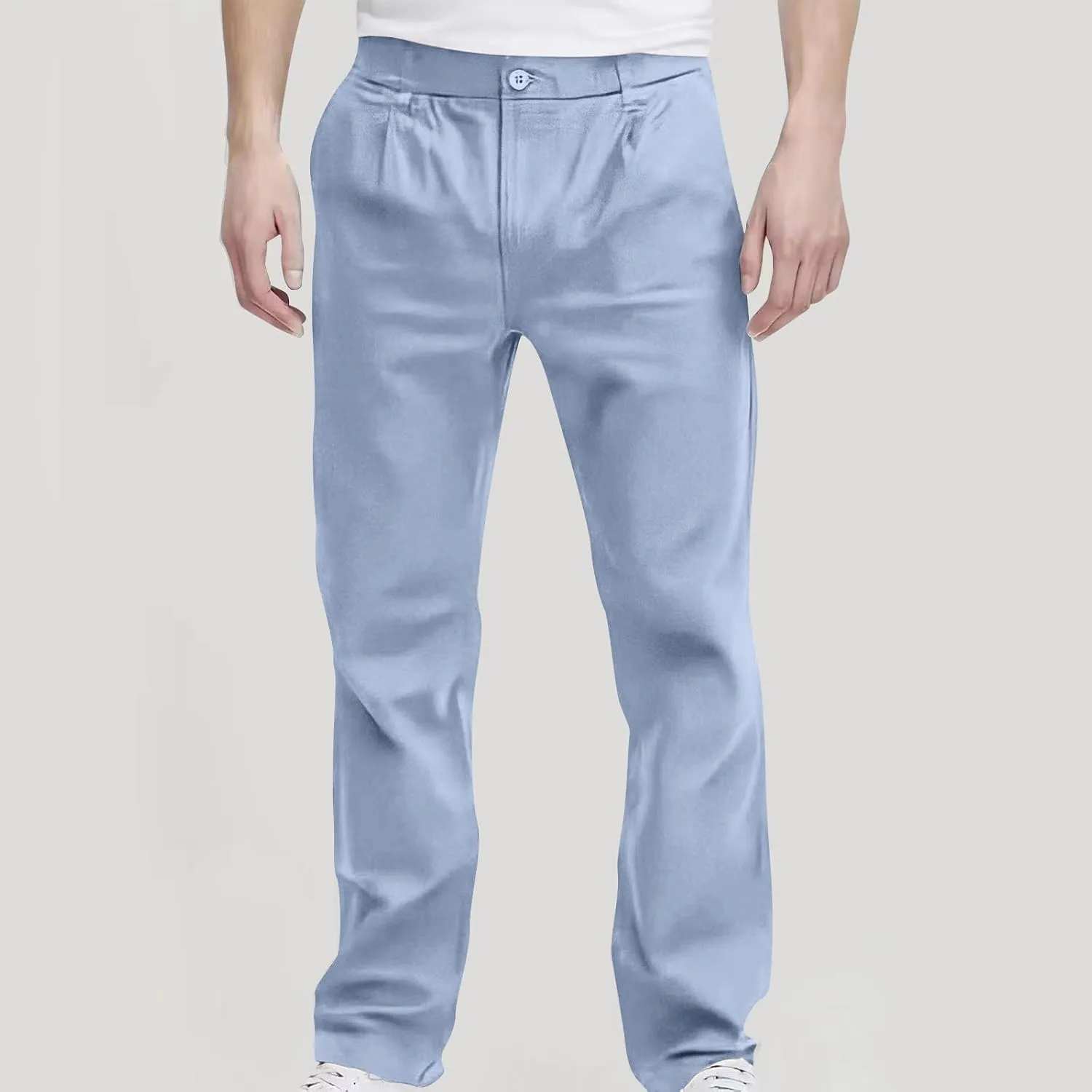 Mens Golf Jogger Pants Stretch Straight Leg Botton Dress Pants Casual Relaxed Fit Business Work Pants Pockets