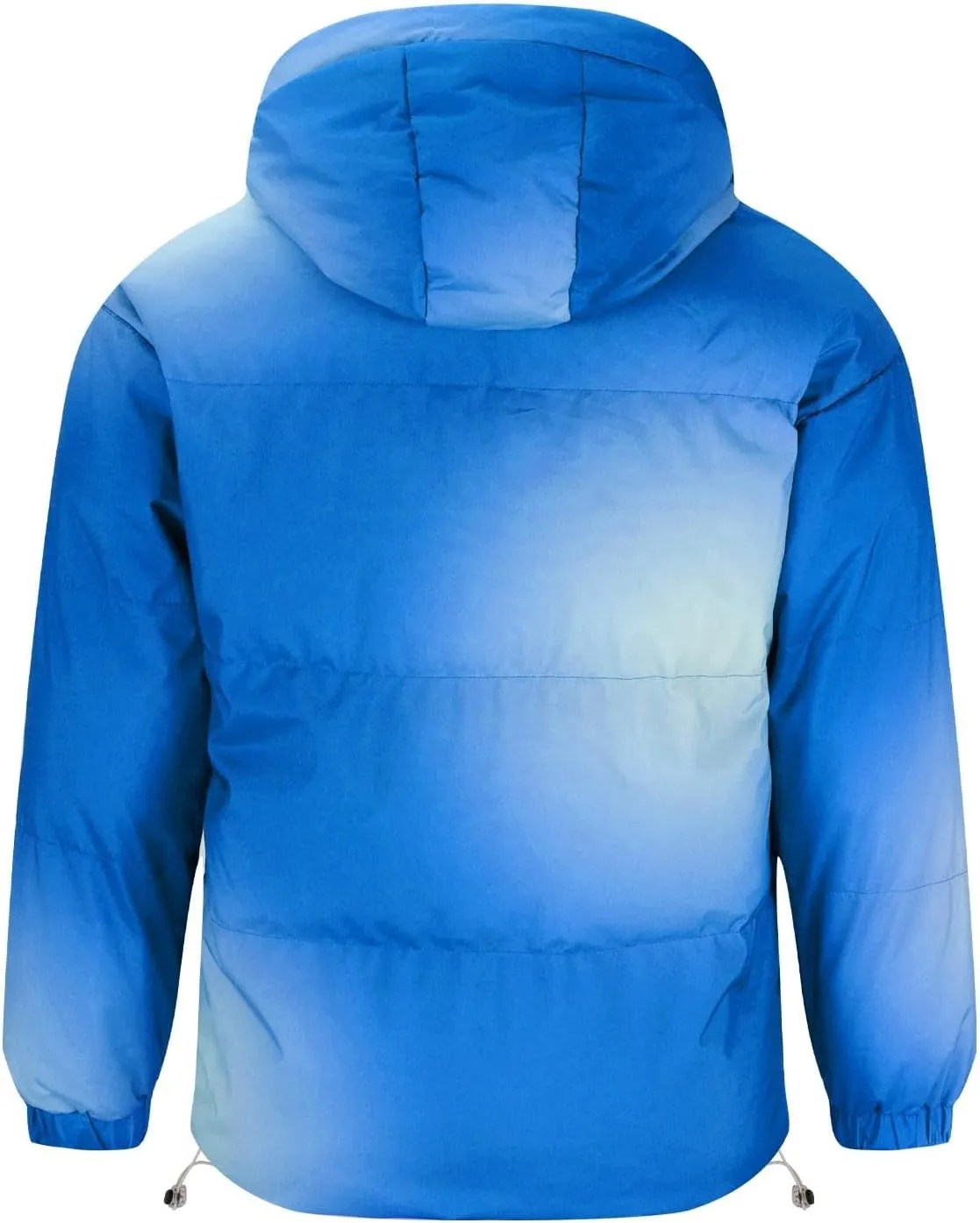 Men's Gradient Hooded Puffer Jacket Winter Warm Down Bubble Coats
