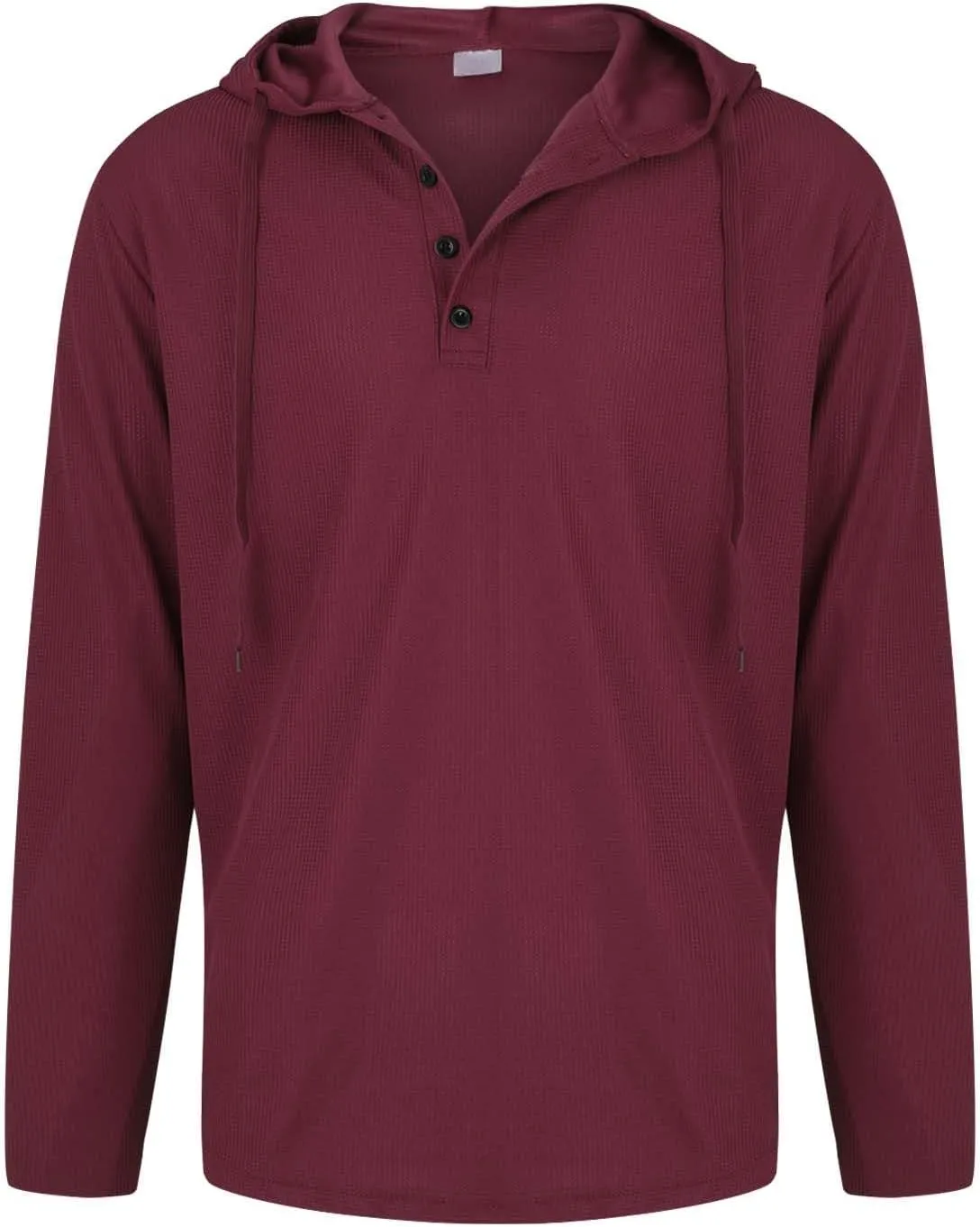 Men's Hoodie Sweatshirt Long Sleeve Button Down Henley Shirts Pullover Tops Drawstring Solid Casual Outdoor T-Shirt