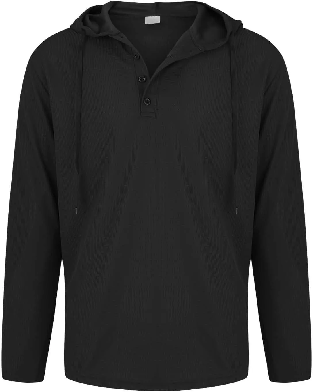 Men's Hoodie Sweatshirt Long Sleeve Button Down Henley Shirts Pullover Tops Drawstring Solid Casual Outdoor T-Shirt
