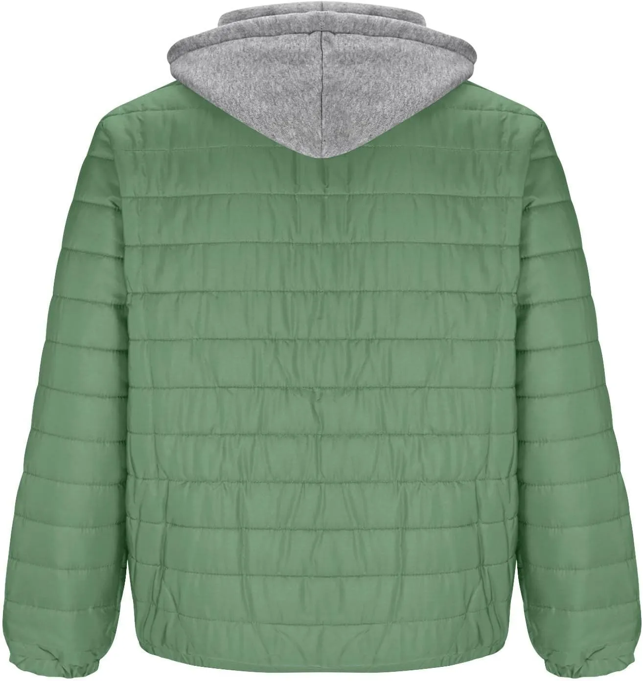 Men's Packable Puffer Jacket Waterproof Hooded Down Coats Quilted Warm Winter Jackets with Zipper Pockets