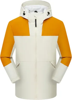 Mens Packable Rain Jacket Lightweight Waterproof Raincoat with Hood Outdoor Running Hiking Cycling Fall Overcoats