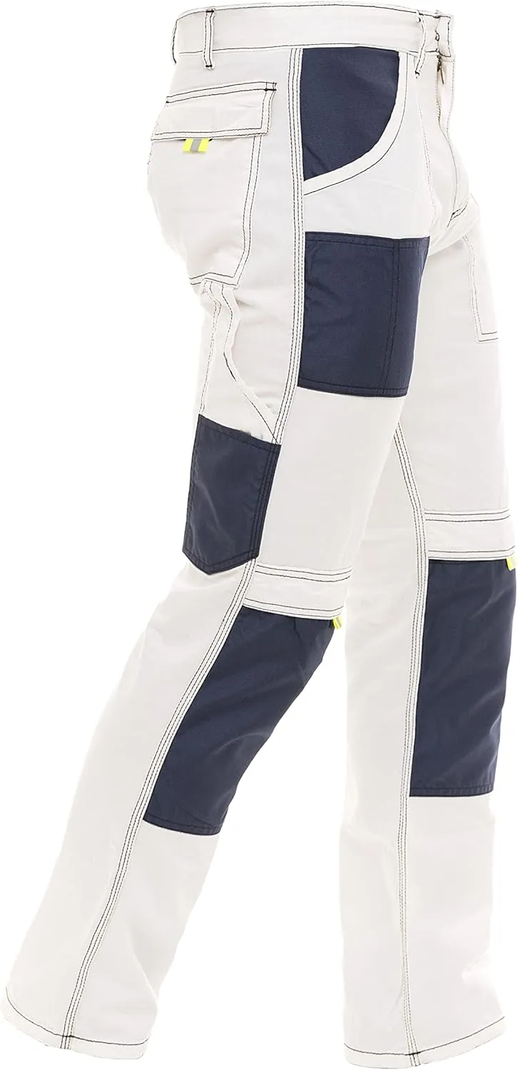 Men's Painter Pants Carpenter Tactical Field Pants Cargo Trousers with Cordura Reinforced Knees Pads & Utility Pockets