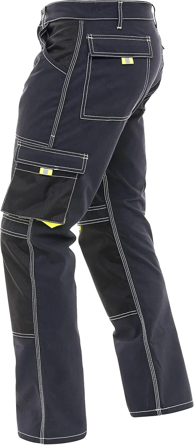 Men's Painter Pants Carpenter Tactical Field Pants Cargo Trousers with Cordura Reinforced Knees Pads & Utility Pockets