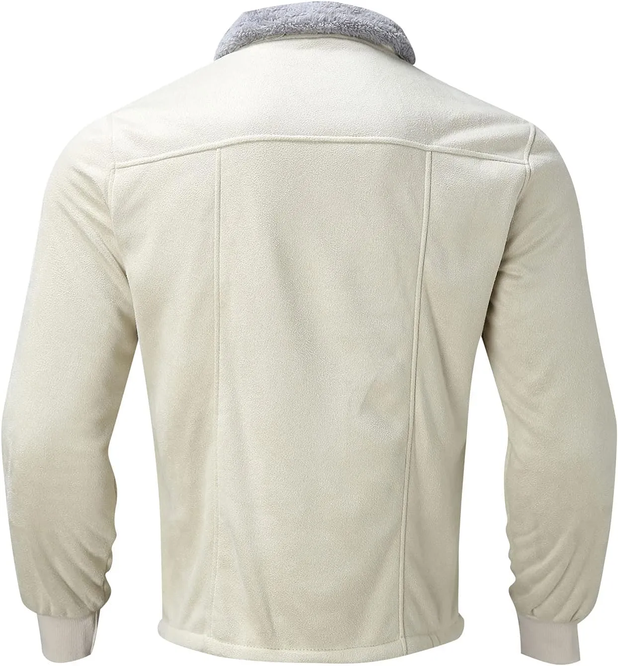 Mens Sherpa Lined Winter Jackets Zip Up Faux Suede Bomber Jacket with Fur Collar Big & Tall Heavyweight Flight Jacket