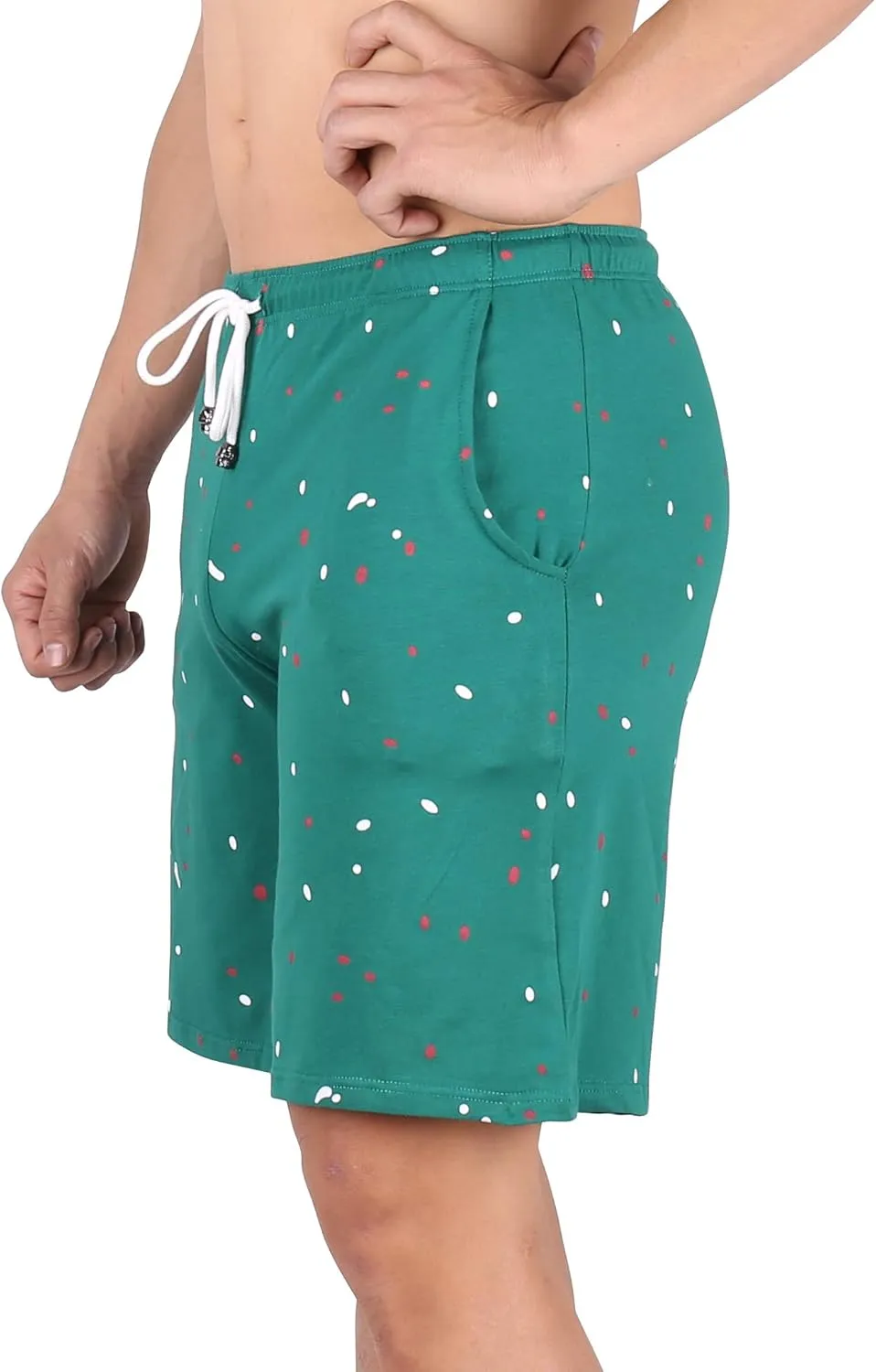 Mens Sleep Shorts Cotton Pajama Shorts Sleepwear Lounge Shorts with Pockets for Summer