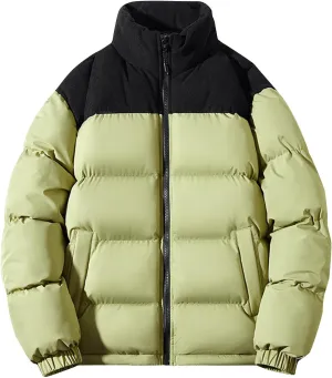 Men's Stand Collar Puffer Jacket Winter Warm Down Coat