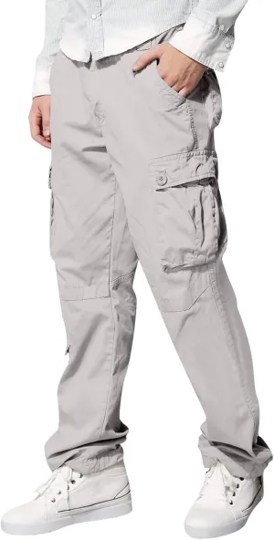 Men's Straight Cargo Pants Baggy Mulit Pockets Sweatpants Casual Loose Fashion Sport Jogger Trousers