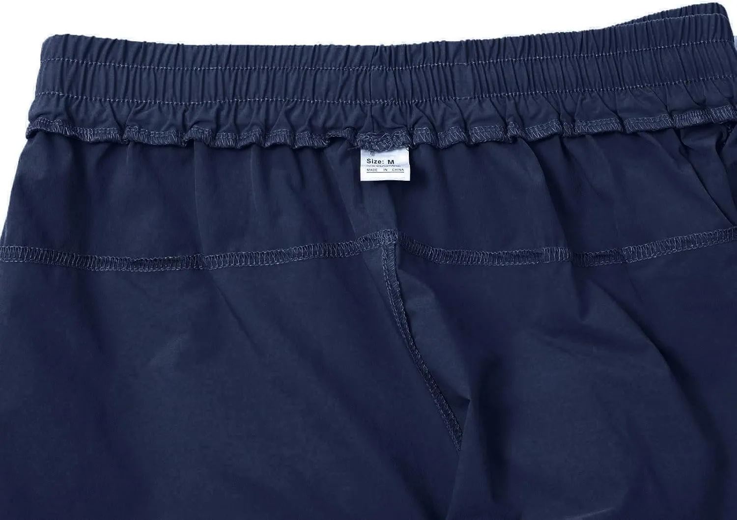 Men's Summer Beach Linen Pants Lightweight Casual Pants Elastic Waist Drawstring Trousers Outdoor Vacation Slacks