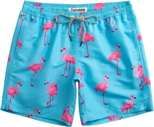Mens Swim Trunks 7" Quick Dry Bathing Suits with Mesh Lining Printed Shorts Swimwear
