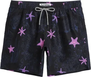 Mens Swim Trunks 7" Quick Dry Bathing Suits with Mesh Lining Printed Shorts Swimwear