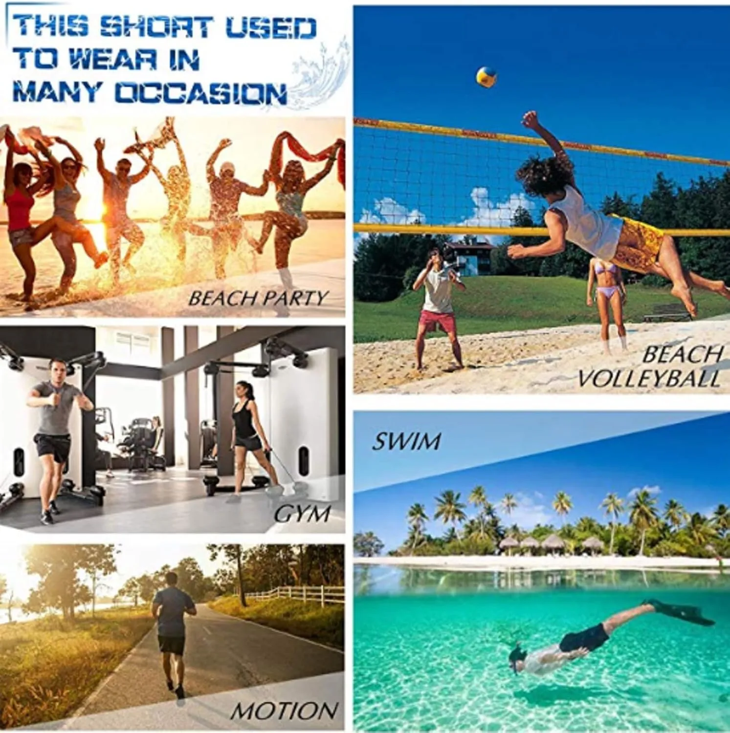 Mens Swim Trunks Beach Board Shorts Quick Dry Bathing Suits Holiday Shorts
