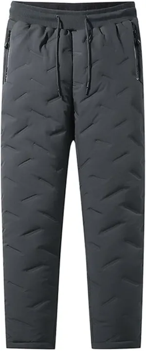 Mens Winter Fleece Sweatpants Sherpa Lined Pants Active Drawstring Jogger Trousers Winter Warm Joggers Pants