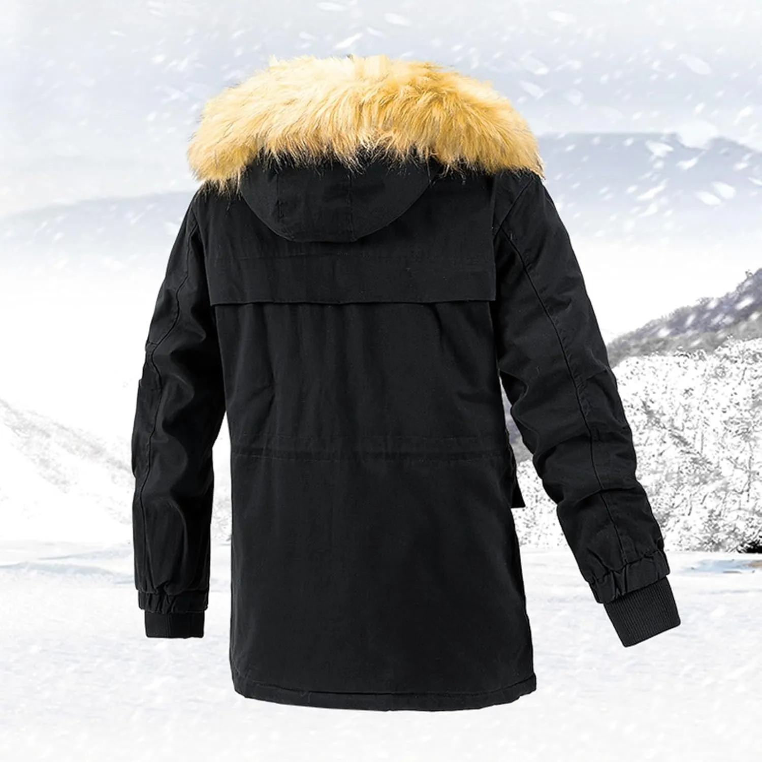 Men's Winter Skiing Jackets Waterproof Fleece Coats Insulated Thermal Snowboard Jacket Parka Raincoat with Hooded