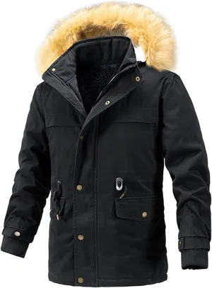 Men's Winter Skiing Jackets Waterproof Fleece Coats Insulated Thermal Snowboard Jacket Parka Raincoat with Hooded