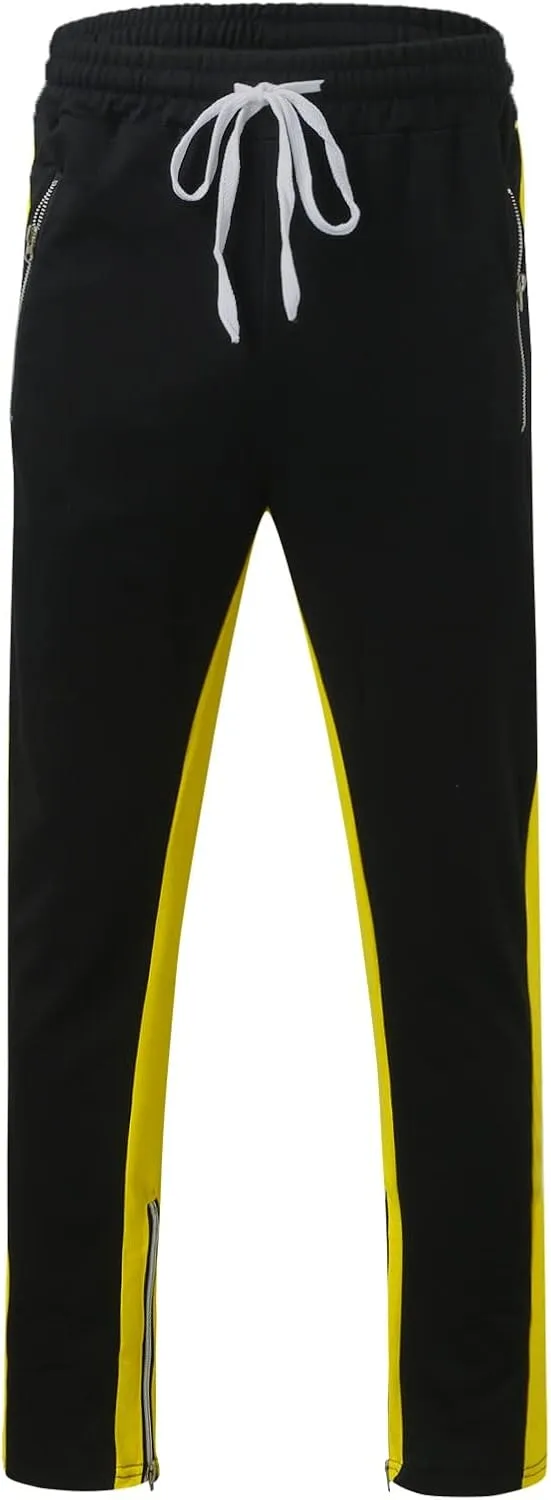 Mens Workout Cargo Sweatpants Baggy Big and Tall Jogger Sweatpants Cargo Joggers for Men Stretch Relaxed Fit Elastic