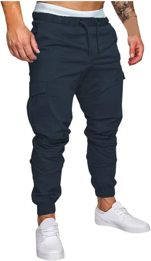Mens Workout Cargo Sweatpants Casual Military Pants Tactical Wild Army Combat Rip-Stop Camo Cargo Work Pants Trousers