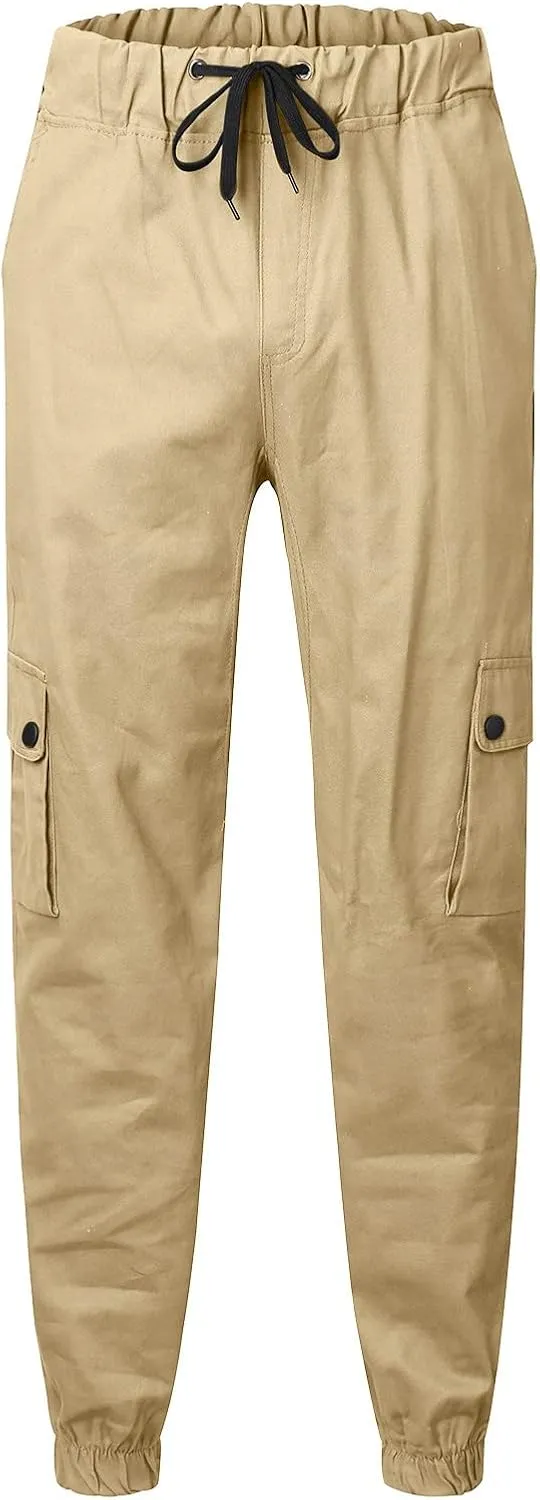 Mens Workout Cargo Sweatpants Pants Tooling Camouflage Pants Men's Heavyweight Fleece Cargo Sweatpants Elastic Waist