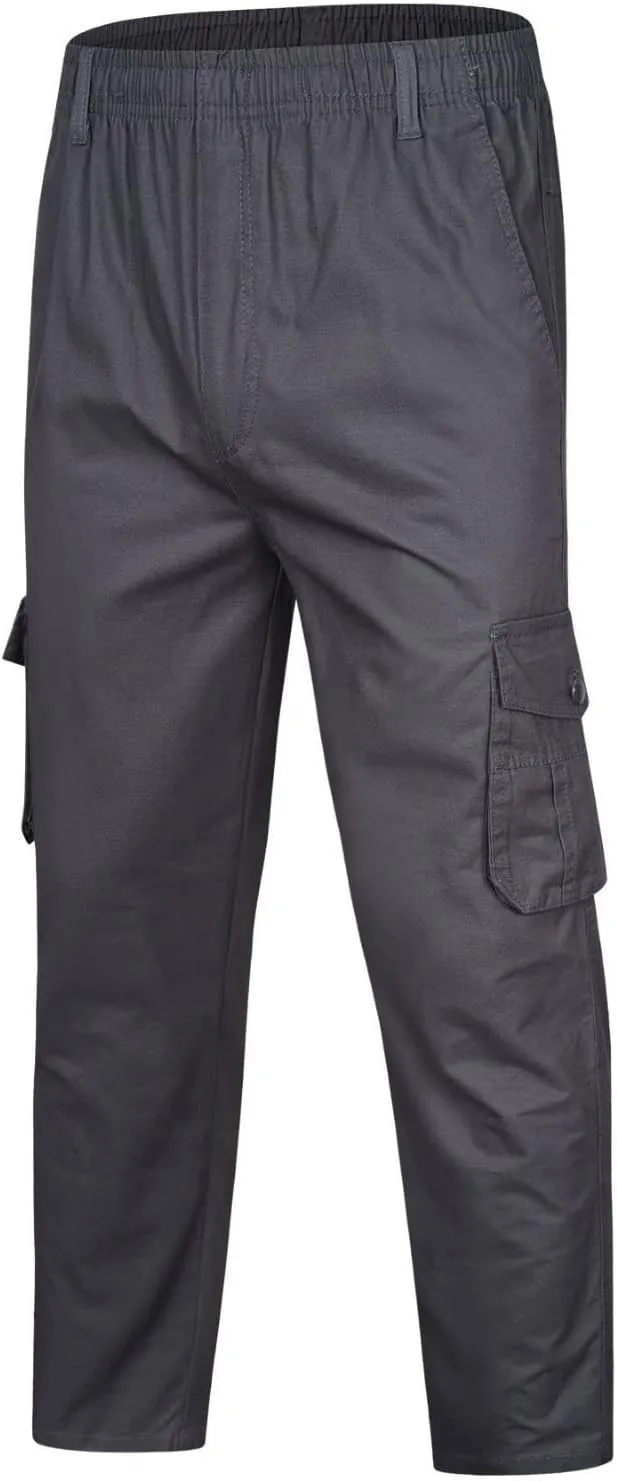 Mens Workout Cargo Sweatpants Trousers Heavyweight Fleece Cargo Sweatpants for Men Elastic Waist Drawstring Straight