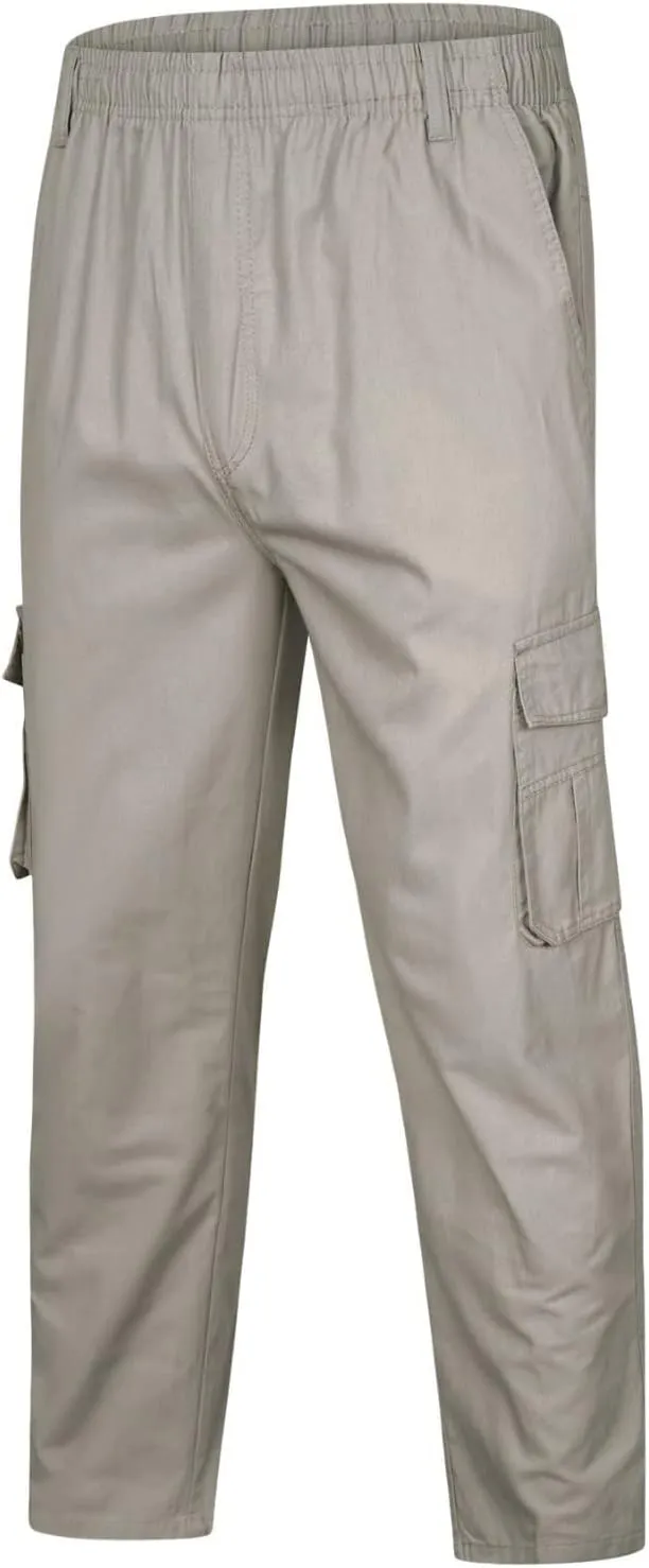 Mens Workout Cargo Sweatpants Trousers Heavyweight Fleece Cargo Sweatpants for Men Elastic Waist Drawstring Straight