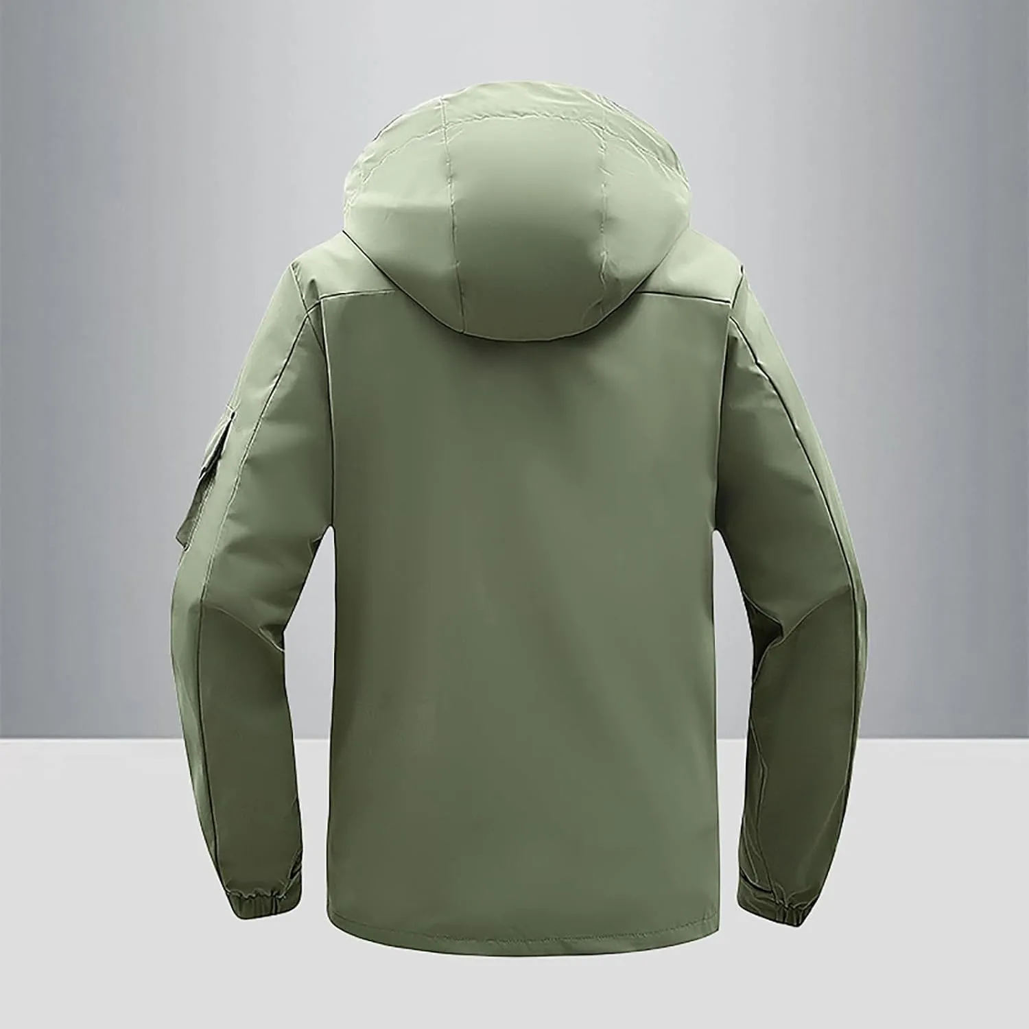 NATHGAM Rain Coat for Men Hiking Waterproof 3 In 1 Hooded Windbreaker Jackets Outdoor Fleece Windproof Camping Work Jacket
