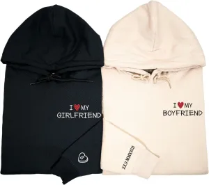 NAZENTI Custom Embroidered Roman Numeral Hoodies, Matching Hoodies For Couples, I Love My Girlfriend Shirt, Personalized Sweatshirt For Boyfriend, Gifts Valentine Anniversary Birthday For Bf Gf