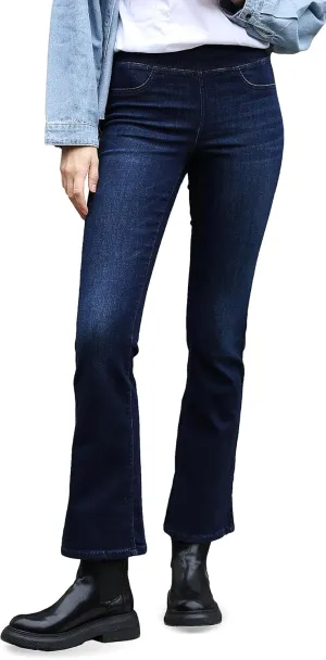 OFLUCK Women's High Waisted Skinny Flared Jeans Slim Fit Stretchy Comfy Denim Pants with Pockets Blue