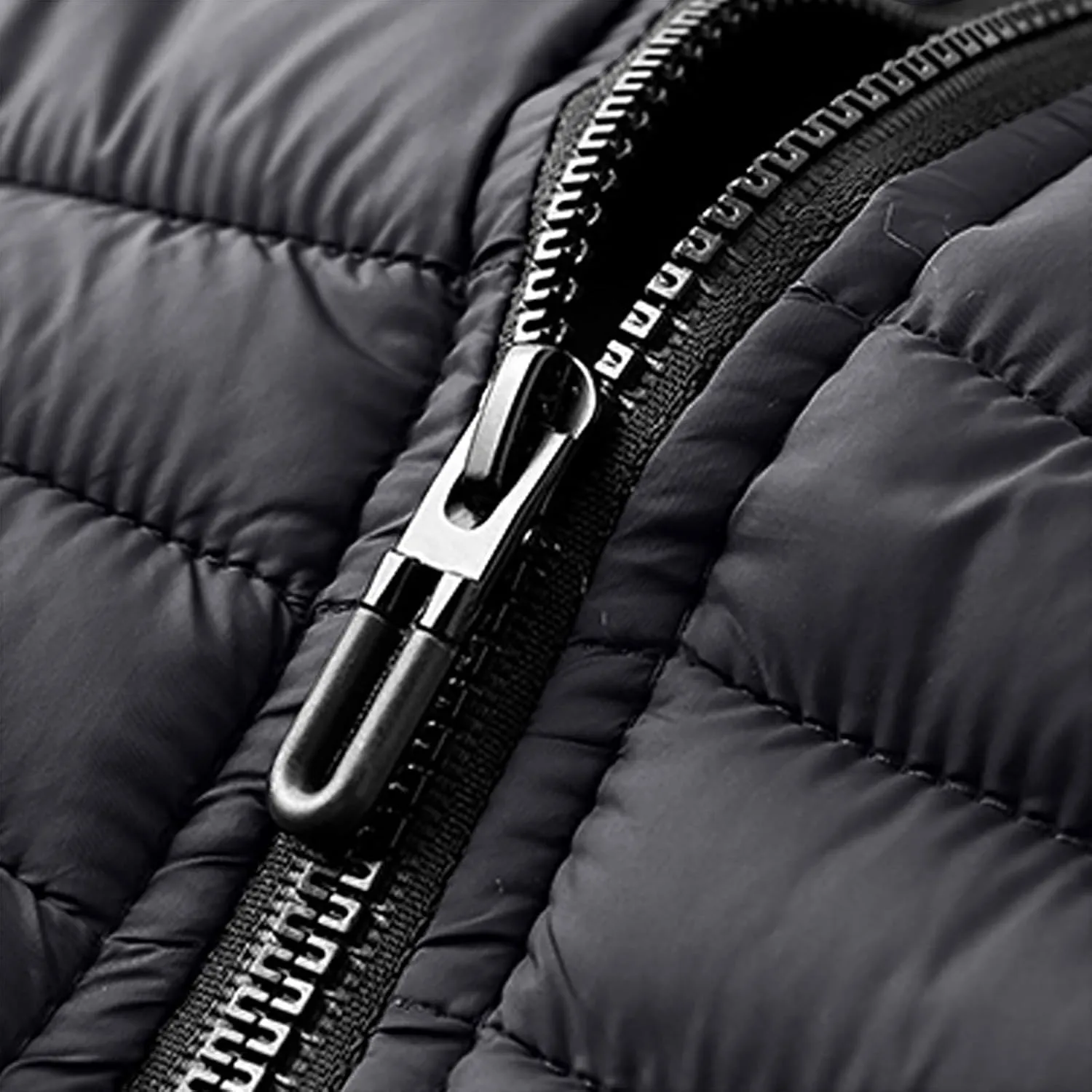 Packable Puffer Jacket Men with Hood, Lightweight Winter Warm Puffy Jackets, Plus Size Thermal Down Coat Outerwear