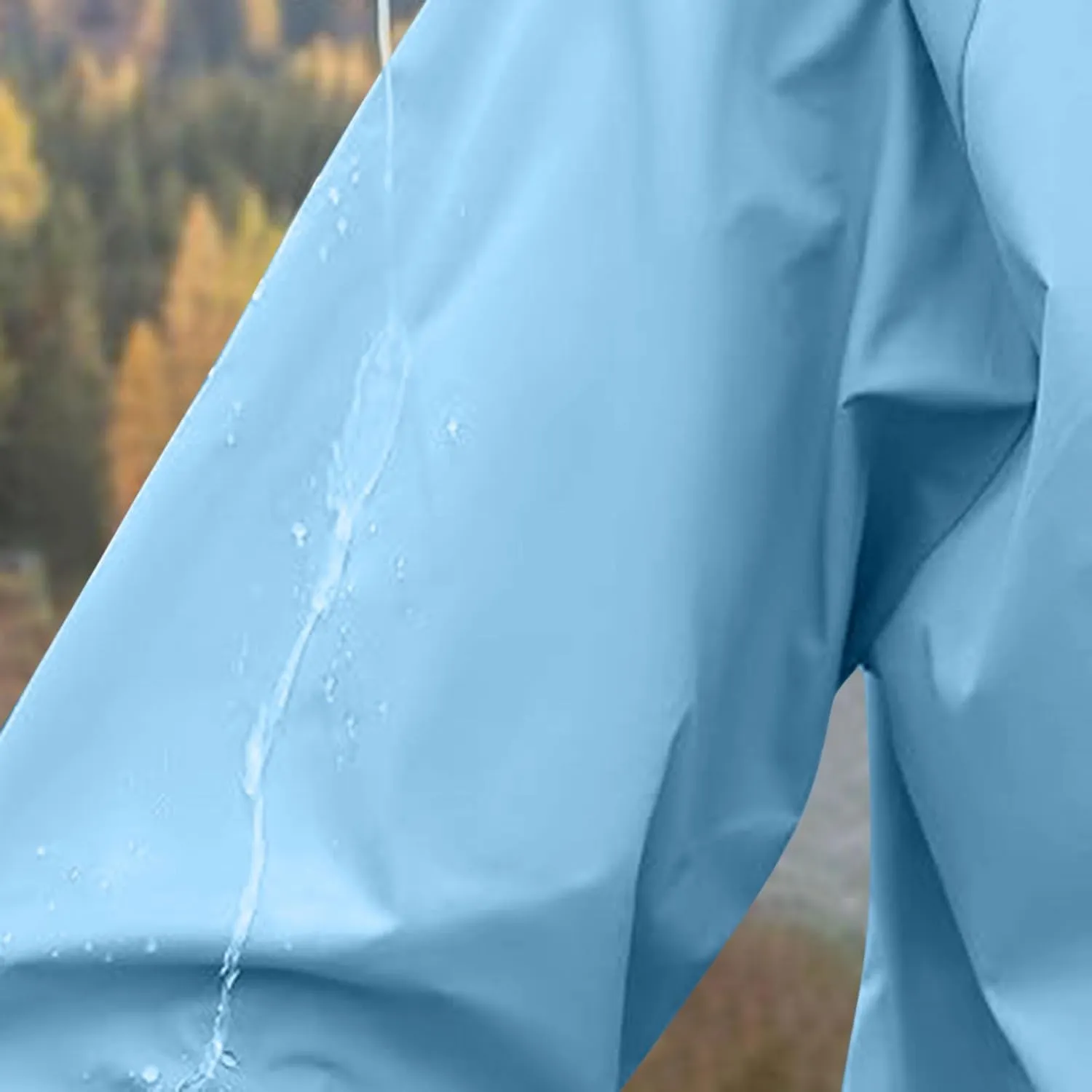 Packable Rain Jacket Women Lightweight Waterproof Raincoat with Hood Cycling Bike Jacket Windbreaker Versatile Coat