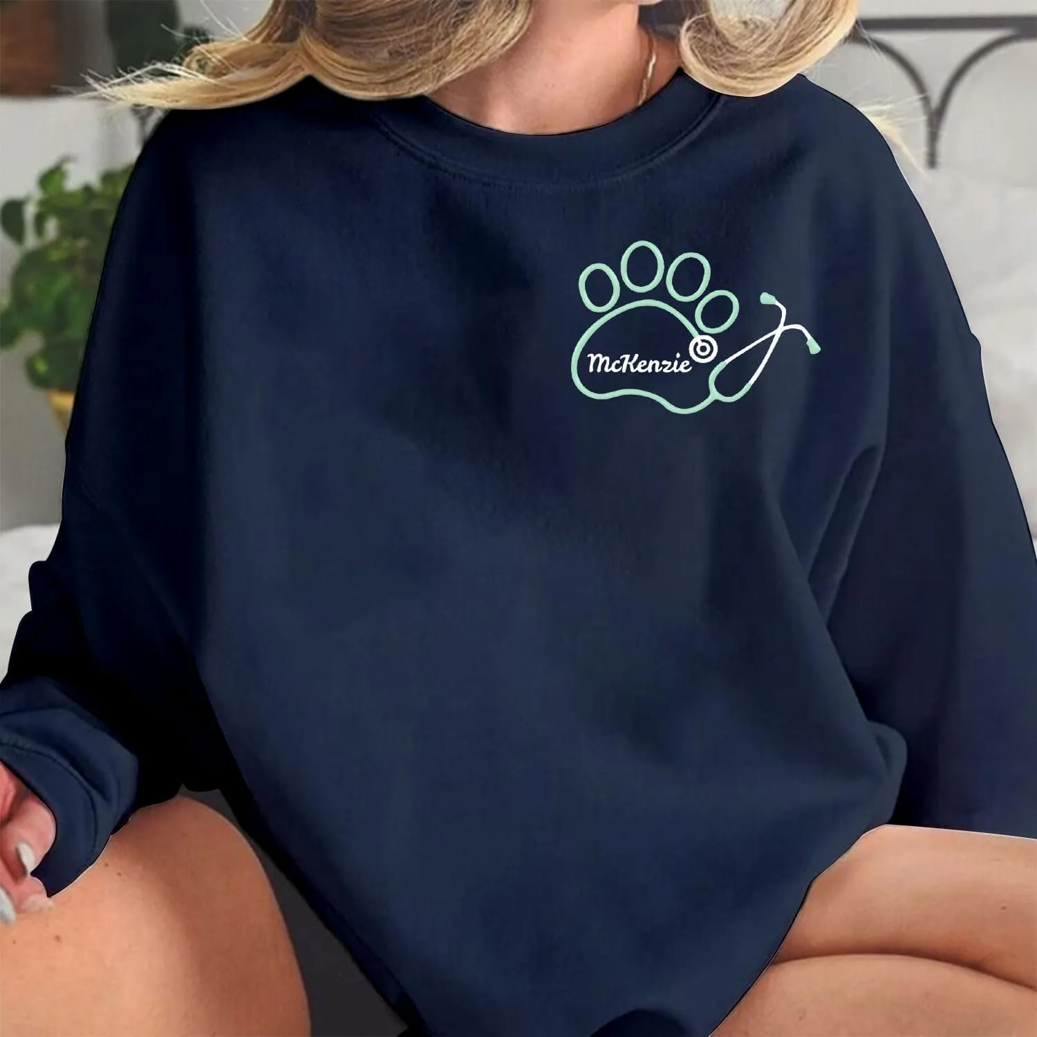 Personalized Veterinarian Embroidered Sweatshirt, Custom Vet Tech Shirt, Veterinary Technician Week Gifts, Veterinary Gifts