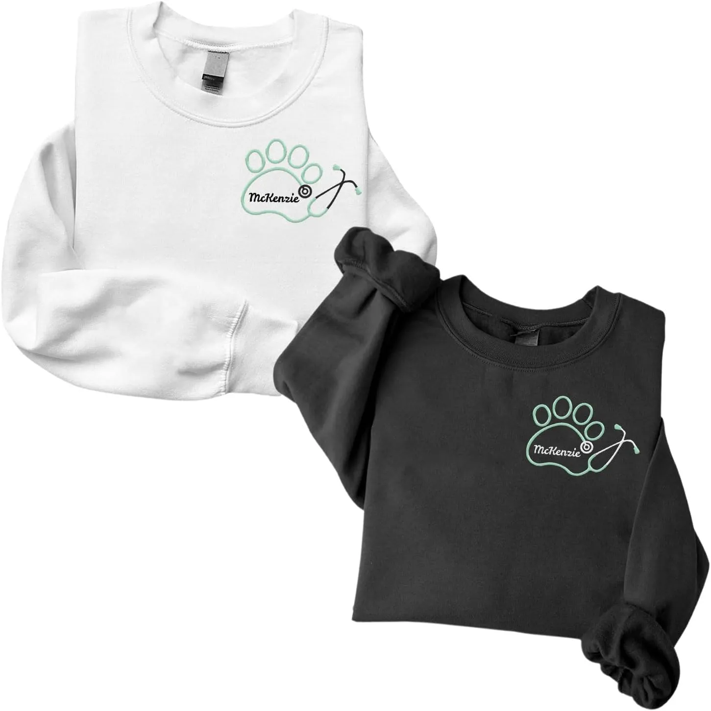 Personalized Veterinarian Embroidered Sweatshirt, Custom Vet Tech Shirt, Veterinary Technician Week Gifts, Veterinary Gifts