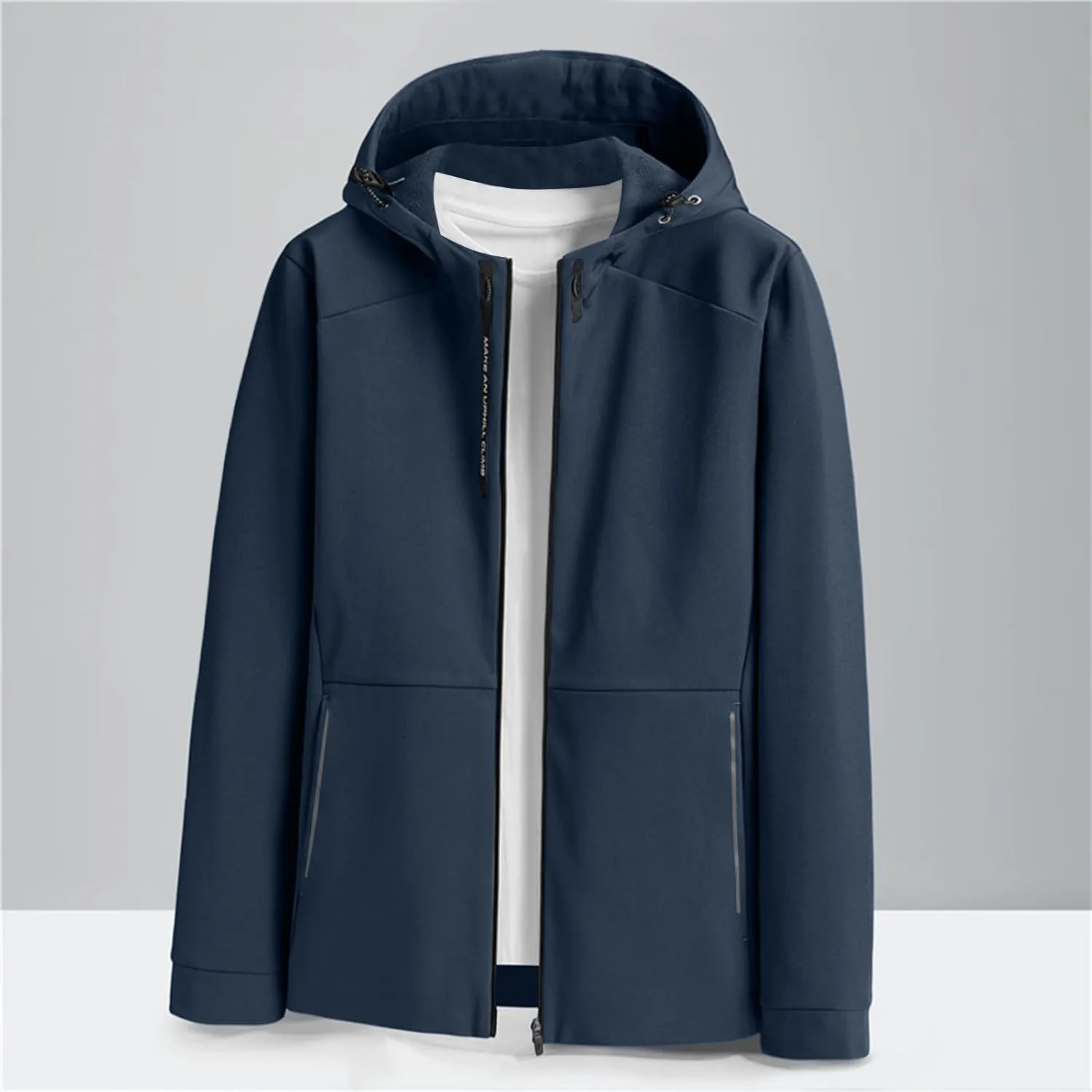 Rain Jacket for Men, Waterproof Raincoat Lightweight Rain Jackets Outdoor Rain Coat Windbreaker Zip Up with Hood